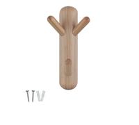 Keypak Wall Mounted Totem Coat Rack - 3 Hook Scandi Branch Hanger - Wooden Hook Rail For Towels, Hats & Bags In Hallway, Bedroom