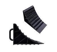 Keypak Wheel Chocks with Handles (2 Pack) - Heavy Duty Rubber Wheel Blocks for Car, Caravan, Trailer & RV - Non-Slip Design, Built-In Carry Handles, High Grip for Tyres, Safety Parking Stops