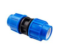 KeyPlumb 25mm Mdpe Equal Coupler Straight Wras Compression Pipe Coupling Fitting
