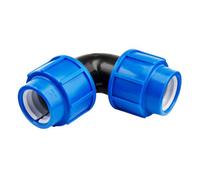 KeyPlumb 25mm Mdpe Equal Elbow Wras Compression Pipe Coupling Fitting