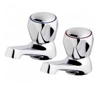 KeyPlumb Pair Of Traditional Contract Bath Taps Chrome Wras Approved