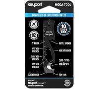 Keyport MOCA 10-in-1 Keychain Multitool (Black) | EDC Multi Tool: Pry Bar, Bottle Opener, Screwdriver, Box Opener, Cord Cutter & More | TSA Key Tool | EDC Gear | Key Organizer, Key Chain Compatible