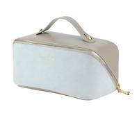 KEYPOWER Large Capacity Glitter Sequin Cosmetic Bag Travel Makeup Bag Sparkly and Shiny Portable Toiletry Bag with Handle for Women, A.No bling grey, L, Modern