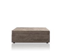 KeyProtectPro® Faraday Key Box - Leather Signal Blocker Box, Anti Theft Car Key Box - Car Key Fob Protector - RFID Signal Blocking Cage - Signal Blocker for Keyless Fob (Grey)