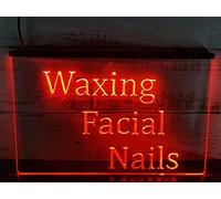 KEYQEEN Beauty Salon LED Neon Sign, Nails Spa Waxing Wall Decoration RGB Remote Dimming USB Neon Lights Luminous Sign, 30X20cm,E