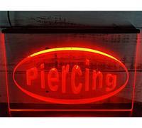 KEYQEEN Custom RGB Dimming LED Neon Sign, USB Tattoo Piercing Shop Neon Lights for Wall Decoration Night Lights,Piercing,40x30cm