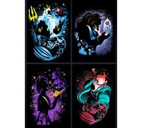 KEYRANKE 4 Pack Diamond Art Kits Adults, Diamond Painting Kits, Cross Stitch Full Drill Shiny Diamond Embroidery Pictures Arts Craft for Christ-mas Gift 12X16inch