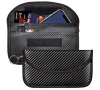 KEYRI 2 PCS Faraday Pouch for Phones & Car Keys Faraday Bags RFID Blocker Bags for Car-Security Anti-Theft RFID Car Key Holder Car Safety Protector for Car’s Keys Mobile Phone and Cards (Black)