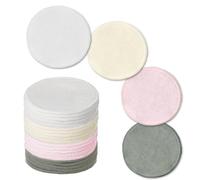 KEYRI 20 Pcs Organic Bamboo Cotton Round Pads Eco-Friendly Washable Facial Cleansing Cotton Pads Soft Face Cotton Pads Makeup Remover Pads Eye Make Up Remover Pads for All Skin Types (Round)