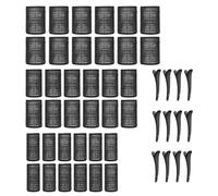 KEYRI 48PCS Hair Rollers Set Hair Rollers with Clips Self Grip Jumbo Hair Roller No Heat Heatless Hairs Rollers for Long Medium Short Hair Styling Hairs Salon Hairdressing Curlers (Black, 3 Size)
