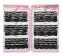 KEYRI 576 Pieces Individual Eyelashes 60-80-100D Cluster Lashes Kit DIY Eye Lashes Fluffy Russian Eyelashes Extensions Curly Durable Eyelash Clusters for Girls and Women (60-80-100D)