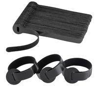 KEYRI 70 PCS Reusable Cable Ties, Adjustable Cable Straps Hook and Loop Cable Ties for PC Cable Management Organizing Cords Home Office TV Desk Headphones (Black)