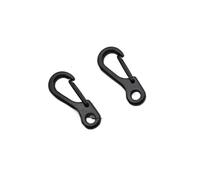 Keyring 5/10PCS S Shaped Key Chains Ring Holder Metal Hook Key Rings Clasps Hook Chain for DIY Making Findings(B Black 10pcs)