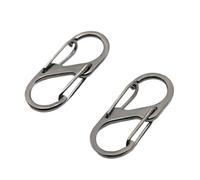 Keyring 5/10PCS S Shaped Key Chains Ring Holder Metal Hook Key Rings Clasps Hook Chain for DIY Making Findings(A Gun Black 50mm5pcs)
