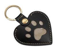 Keyring Charm Leather Fashion Pet Hair Memory Keepsake