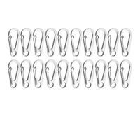 Keyring Clip 200pcs Lobster Clasp Buckle Keychian Mini Carabiners Outdoor Camping Hiking Buckles Alloy Spring Snap Hook Key Holder(Silver)