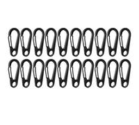 Keyring Clip 200pcs Lobster Clasp Buckle Keychian Mini Carabiners Outdoor Camping Hiking Buckles Alloy Spring Snap Hook Key Holder(Black)