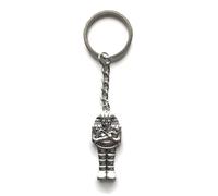 KEYRING - Egyptian - Antique Silver Plated. Split Ring. Key Ring. Gothic, Emo, Vintage, Retro, Egypt. Pharoah God