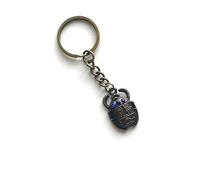KEYRING - Egyptian Scarab Beetle - Antique Bronze Plated. Split Ring. Key Ring. Scarab Blue