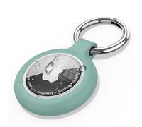 Keyring for AirTag Holder, Apple Airtag Keyring, Thick Silicone Air Tag Protective Case compatible with Apple Air tag for Wallet, Dog Collar, Luggage, Keys (Mint)