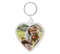 Keyring Heart Blank Clear Keychain Bundle of 2 - Ideal Personalised Gifts, Mother's Day Presents or Home Décor