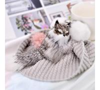 Keyring Keychain Cute Keychains Fluffy Animal Cartoon Fox Keychain Pendant Car Key Ring Holder Bag Purse Ornament Decor Women Jewelry Charm Keychain Keyring Keyrings Keychains Key Chains Key Rings