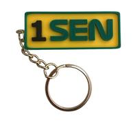 Keyring Legend F1 Ayrton Senna Gift F1, Yellow and Green, S