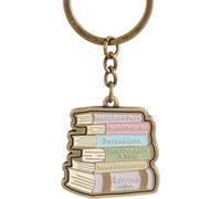 Keyring Metal - Jane Austen (Book Stack)