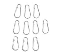 Keyring Metal O Ring Spring Clasps for DIY Openable Round Carabiner Keychain Bag Clips Hook Dog Chain Buckles Connector(E-Sliver)