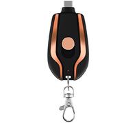 Keyring Power Bank 1500mAh Mini Power Emergencies Pod Keychain Portable Charger Ultra-Compact Fast Charging Key Chain Phone Charger Type-C Mini Power Emergency Charger for Android