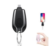 Keyring Power Bank, 1500mAh Mini Power Emergency Pod, Keychain Portable Charger Key Chain Phone Charger for Type-c, Key Ring Cell Phone Charger Small Power Bank