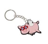 Keyring When Pigs Fly - Ed Heck Pop Art, Pink, 11x5,5x0,5 cm, Keyring