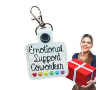 Keyring with Rainbow Hearts, Key Ring with Emotional Support, Emotional Support Rainbow Hearts Keyring - Novelty Keyring for Women, for, Colleague, Siehe Beschreibung