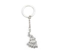 Keyring with Simple Peacock Charm Made of Iron, Personal Gifts for Women, Birthday Gifts, Romantic Couple Gifts and Small Gifts for Friends and Colleagues, Sister Birthday Gifts, Daughter Gifts