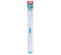 Keyroad Aluminium Ruler with Pencil Holder, Shatterproof Ruler, 40 cm, Blister Pack, Colour Mix, School Supplies/Pack of 1