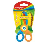 KEYROAD Kiddy-Cut School Scissors/Children's Scissors/5 Inches/Plastic/Ideal for Children's Hands/for The Youngest Students/Blister/Mixed Colours/School