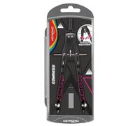 KEYROAD Metal Compass Compass Case / 1 Piece/Multicoloured/School Compass Pencil/Ideal for School/Quick Adjustment Compass
