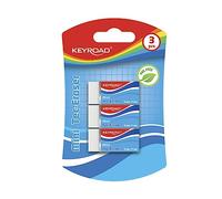 Keyroad White Universal Eraser / Technical Eraser for Pencil and Colouring Pencil / Rectangular / Pack of 3 / Dust Free / Thermoplastic Rubber