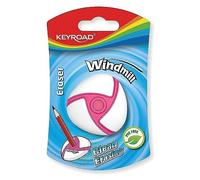 KEYROAD Windmill Eraser for Pencil and Colouring Pencil, 1 Piece, Mix of Colours, Ideal for School and Office