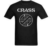 Keyru Men's Crass Logo Art Design T Shirt Black M