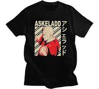Keyru Vinland Saga Askeladd Men Anime Manga Printed T-Shirt Black Black M