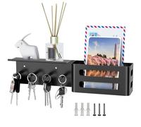 Keys Holder on Wall,Metal Modern Organizer with Tray,Metal Key Rack Wall Mount | for Mail Letter Wallet Home Decor Living Room Bedroom Apartment Dorm Farmhouse Hallway Front Door