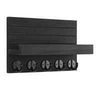 Keys Holder On Wall - Wooden Wall Shelf, Rustic Key Rack, Letter Organizer | Multi-use Mail and Storage with Hooks, Mounted Entryway Organizer for Bedroom, Kitchen, Or Doorway to Reduce
