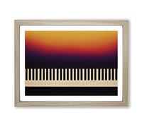 Keys Of The Piano Abstract H1022 Framed Print for Living Room Bedroom Home Office Décor, Wall Art Picture Ready to Hang, Oak A3 Frame (46 x 34 cm)