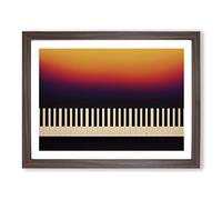 Keys Of The Piano Abstract H1022 Framed Print for Living Room Bedroom Home Office Décor, Wall Art Picture Ready to Hang, Walnut A3 Frame (46 x 34 cm)