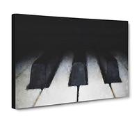 Keys of the Piano Canvas Print for Living Room Bedroom Home Office Décor, Wall Art Picture Ready to Hang, 30 x 20 Inch (76 x 50 cm)