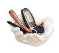 Keys Storage - Double Hands Shape Keys Storage Tray, Giving Hands Sculpture Décor | Key Holder Bowl Ring Dish Trinket Dish - Candle Holder, Tabletop Ornaments For Bedroom