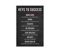 Keys To Success Motivational Posters for Room Aesthetic CanvasWall Art Painting Bedroom Decor16x24inch(40x60cm)
