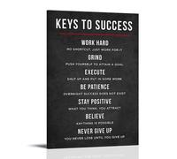 Keys To Success Motivational Posters for Room Aesthetic CanvasWall Art Painting Bedroom Decor24x36inch(60x90cm)
