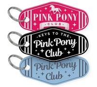 Keys To The Pink Pony Club Motel Style Keyring: Retro Acrylic Keychain, Song-Inspired, Small Gift For Her, Gay Icon, Girly Car Accessory